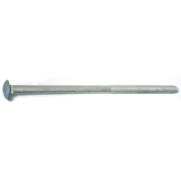 Midwest Fastener Carriage Bolt, Square Neck, 11 (Coarse), 14 in L, Steel, Hot Dipped Galvanized, 15 PK 53647 - main
